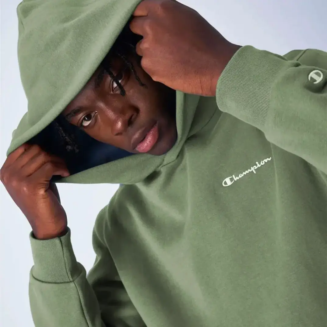 Eco Organic Cotton Hoodie Yeşil - 1