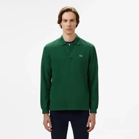 L.12.12 Classic Fit Uzun Kollu Yeşil Polo