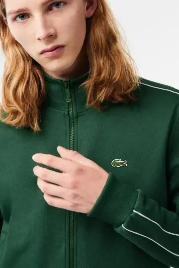 Regular Fit Fermuarlı Sweatshirt Yeşil - 3