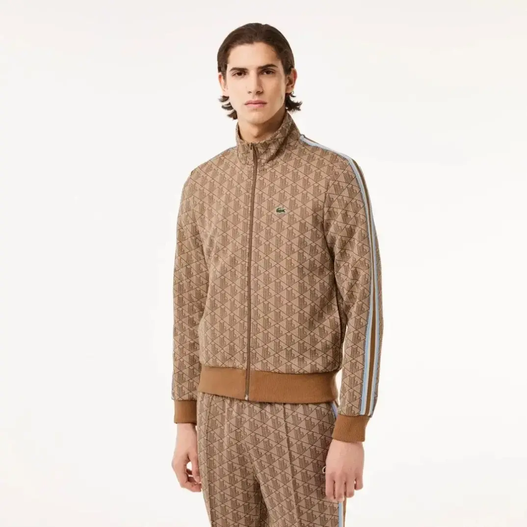 Regular Fit Monogram Sweatshirt Kahverengi - 1