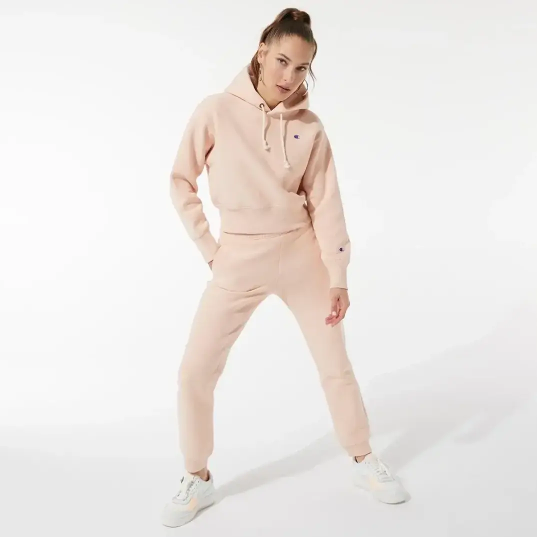 Reverse Weave Kadın Hoodie C Logo Pembe - 1