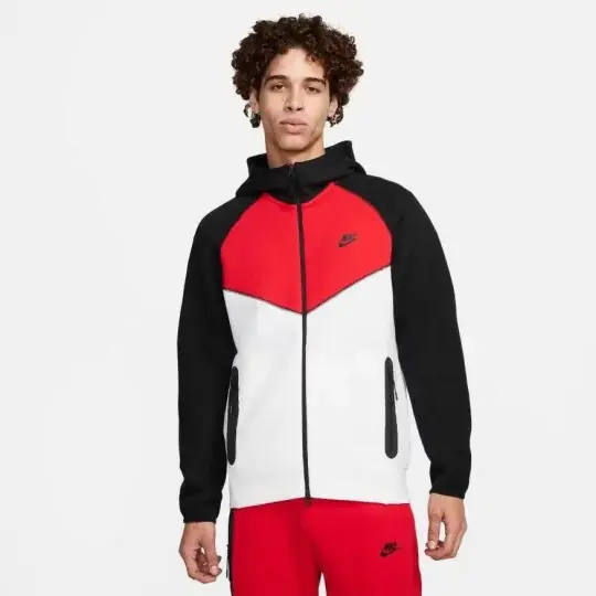 Sportswear Tech Fleece Windrunner Eşofman Üstü WhiteRedBlack