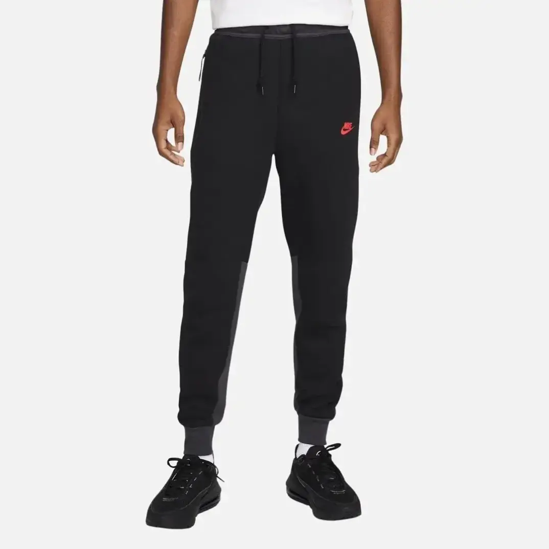 Tech Fleece Joggers SiyahDark Smoke GreyLight Crimson - 1