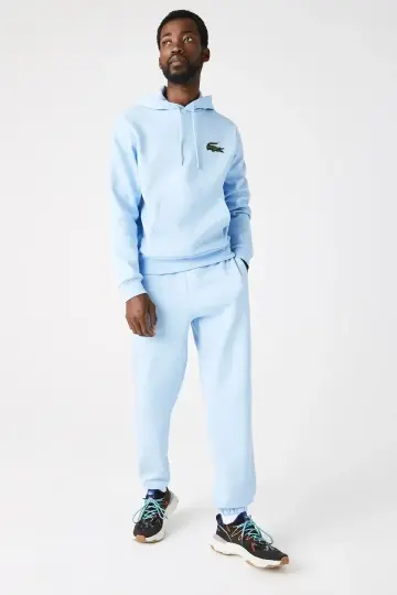 Unisex Loose Fit Kapüşonlu Organik Pamuk Mavi - 2